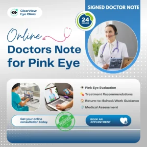 Doctors Note for Pink Eye | Eye Infection Excuse