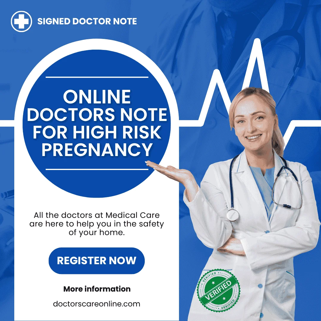 Doctors Note for High Risk Pregnancy