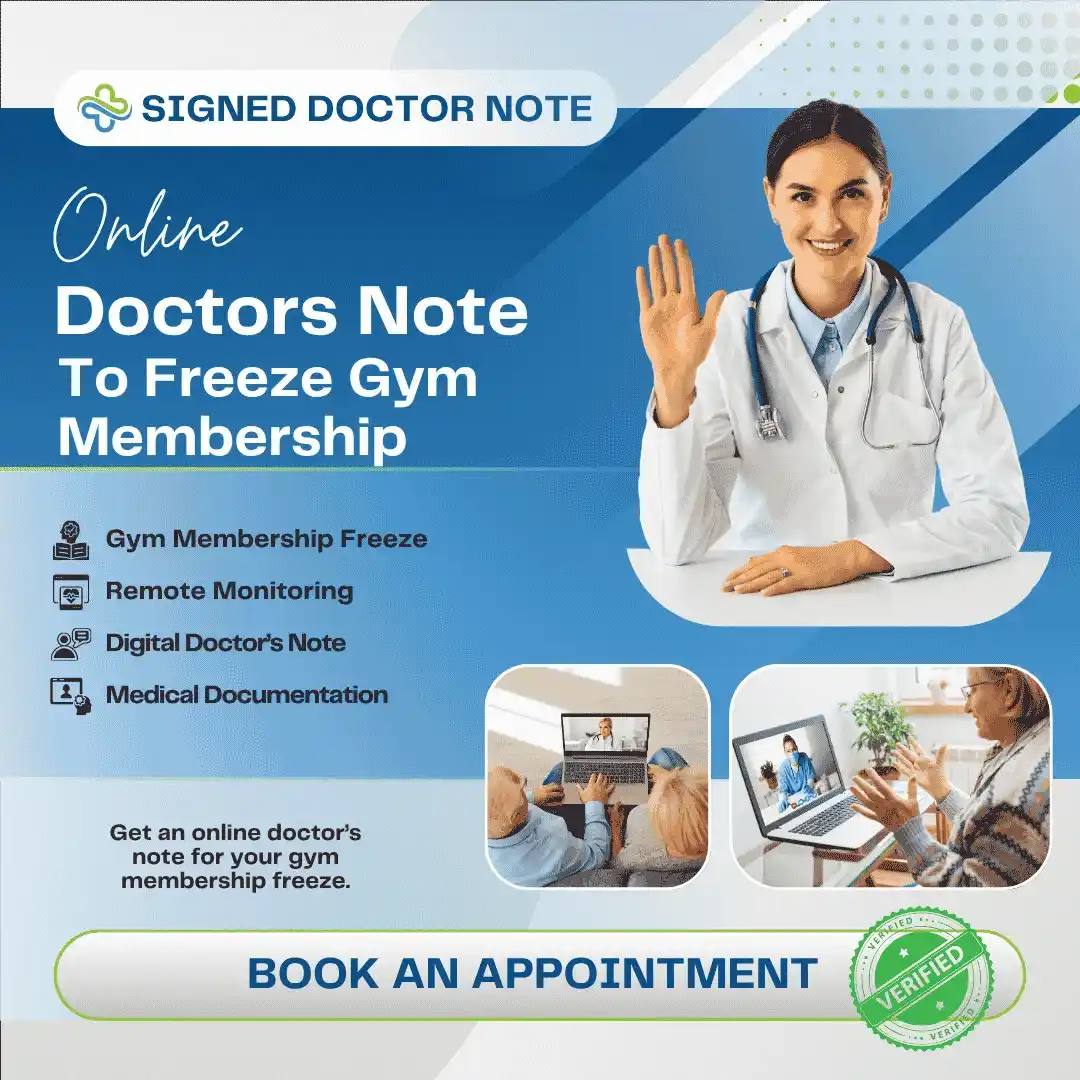 Doctor Note for Freeze Gym Membership
