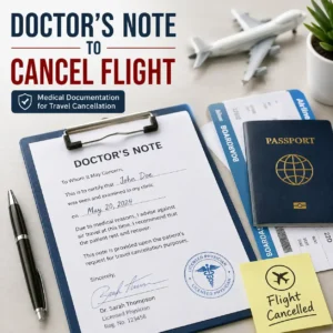 Doctor's Note to Cancel Flight