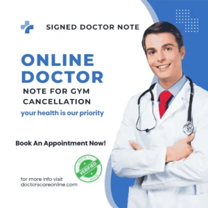 Online Doctor's Note for Gym Cancellation