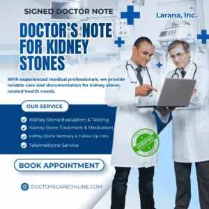Doctor's Note for Kidney Stones