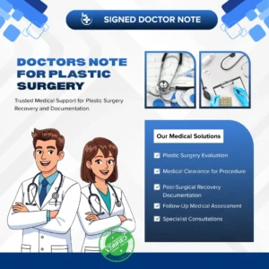 Doctors Note for Plastic Surgery