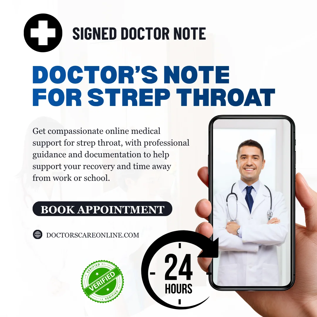 Doctors Note for Strep Throat