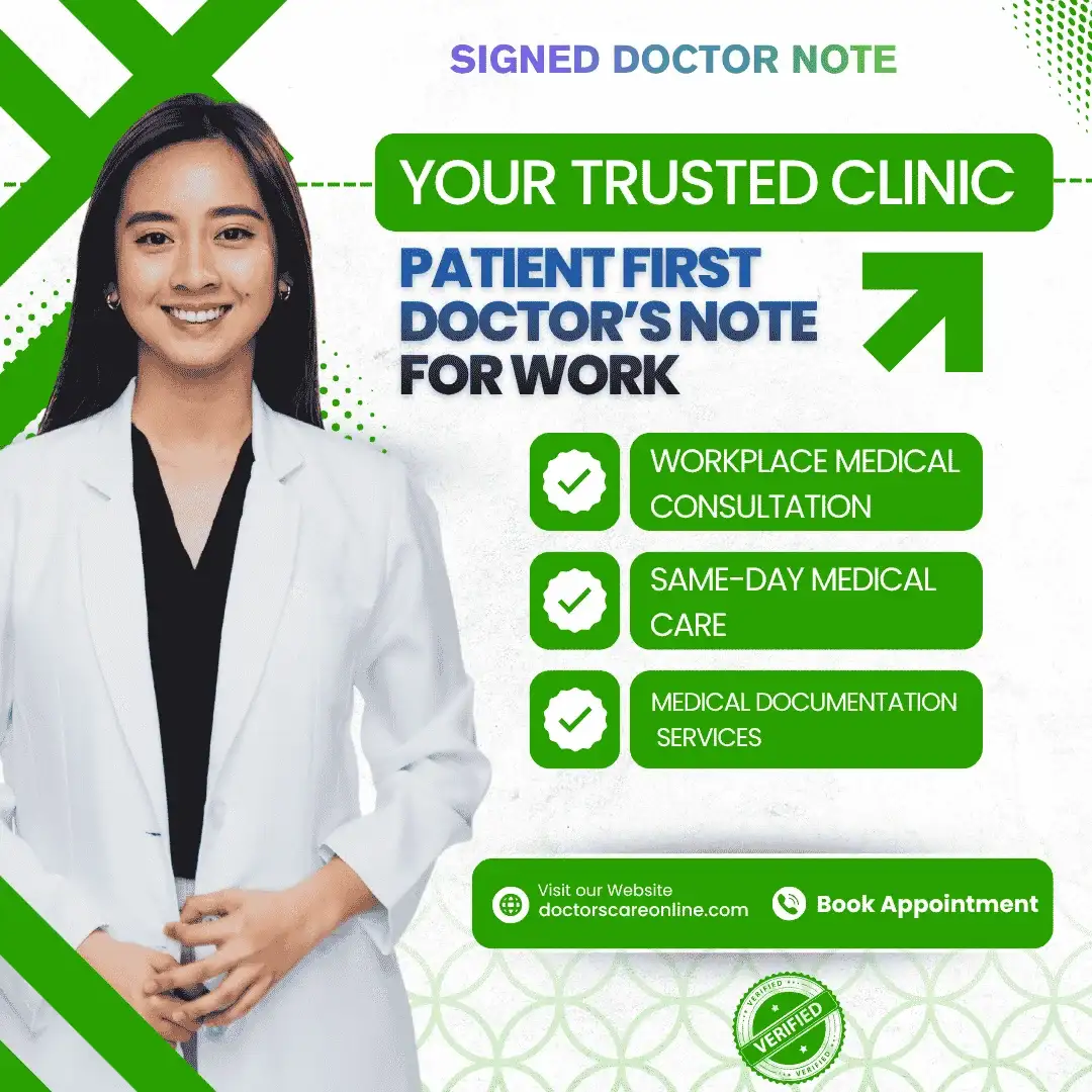 Patient First Doctor's Note for Work