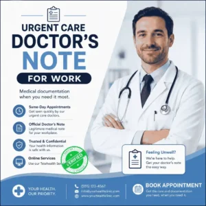 Urgent Care Doctor’s Note for Work