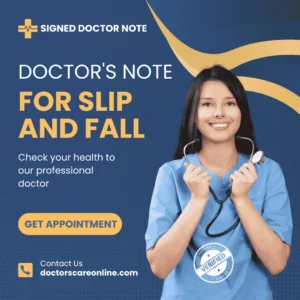 Doctor's Note for Slip and Fall