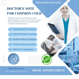 Online Doctor’s Note for Common Cold