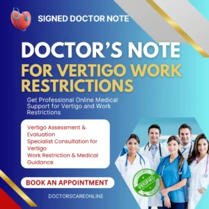 Doctor’s Note for Vertigo Work Restrictions