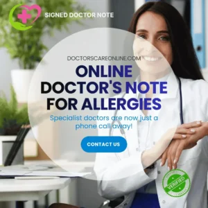 Doctor's Note for Allergies