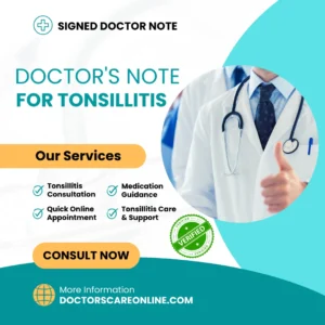 Doctor's Note for Tonsillitis