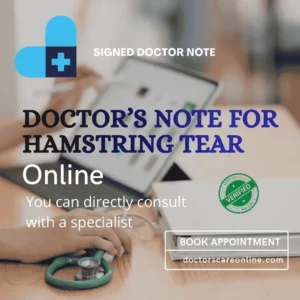 Doctor’s Note for Hamstring Tear